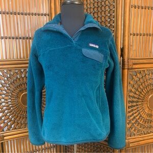 Patagonia Women’s Synchilla Polartec Fleece Snap-T Pullover Teal Size Small